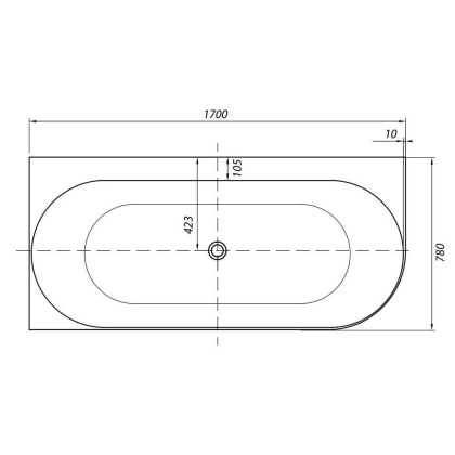 Акриловая ванна Allen Brau Priority 4 А 170x78 2.31004.20A белый глянец