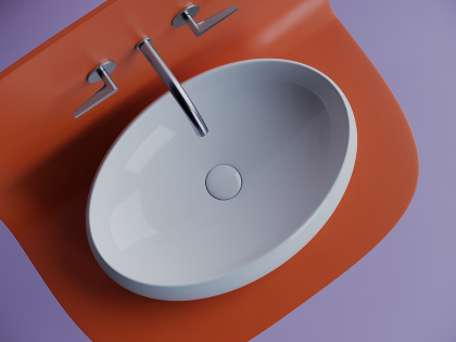 Умывальник чаша накладная овальная Element 560*390*150мм