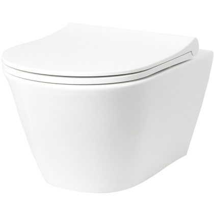 Унитаз подвесной безободковый Creto Logan L3 белый 1003-001-L3W Унитаз подвесной безободковый Creto Logan L3 белый 1003-001-L3W