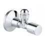 Вентиль угловой GROHE 1/2″-3/8″ для подключения смесителей, хром (22037000) Вентиль угловой GROHE 1/2″-3/8″ для подключения смесителей, хром (22037000)
