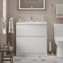 Тумба с раковиной напольная BelBagno KRAFT 39 70 Rovere Tabacco, раковина белая Тумба с раковиной напольная BelBagno KRAFT 39 70 Rovere Tabacco, раковина белая
