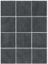 Плитка настенная 1301 Дегре черный,полотно 30*40*7 из 12 частей 9,9*9,9*7(96шт/0,94м2), м2
