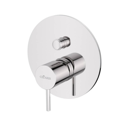 LEAF-VDIM-L-GM Встраиваемый однорычажный смеситель с переключателем на 2 выхода, исполнение Gunmetal PVD