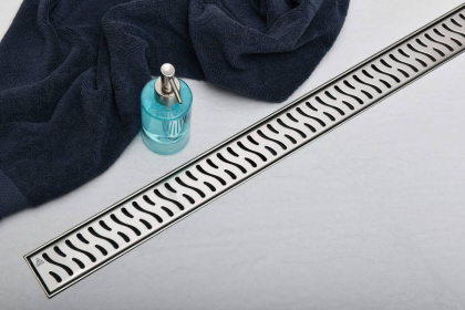 Душевой лоток 35 см Creto Zigzag CRE-350 ZH с решеткой, хром