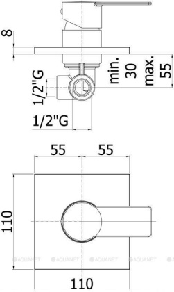 Смеситель для душа Paffoni Tango TA010CR (с внутренней частью)
