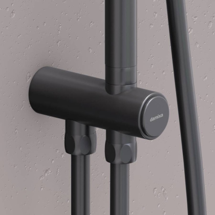 953000300 Gala душ.система: верх.душ 300*210 мм, ручн.душ 3 ф-ции 110*260 мм, штанга 1050-1450, черная