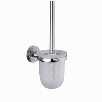 Щетка для унитаза подвесная Isen, 10х37,8х13,5 см, хром и белый, K-4027