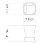 Amper K-5428WHITE Стакан для зубных щеток Amper K-5428WHITE Стакан для зубных щеток