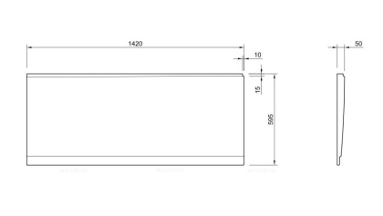 Боковая панель для акриловой ванны CEZARES PLANE/DUO-145-SP-L-W37 Боковая панель для акриловой ванны CEZARES PLANE/DUO-145-SP-L-W37