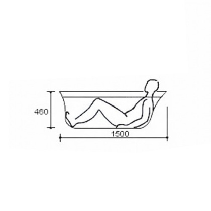 Ванна "Mila" 150x70