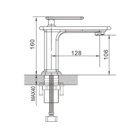 Смеситель для раковины латунь R2501F Смеситель для раковины латунь R2501F