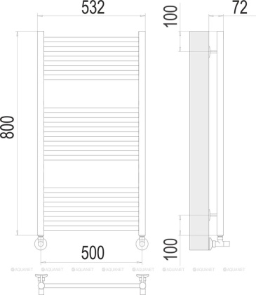 Полотенцесушитель Terminus Аврора П16 500х800
