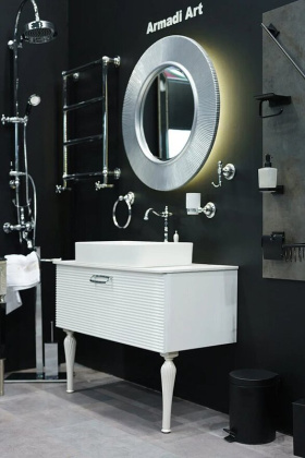 Зеркало SHINE Белое d82 light 528-W light Boheme Зеркало SHINE Белое d82 light 528-W light Boheme