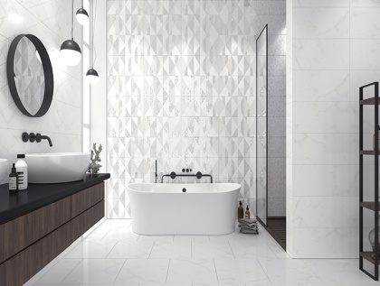 Декор Sierra White 01 25х60 Декор Sierra White 01 25х60