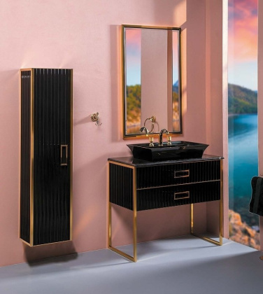 Пенал MONACO черный глянец + золото 868-BG Boheme