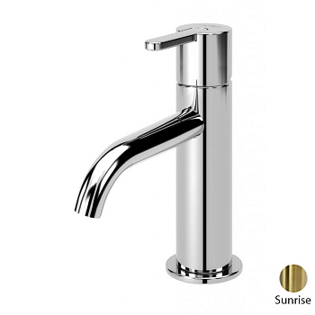 LEAF-LSM2-L-PR Смеситель для раковины однорычажный, с донным клапаном, исполнение Sunrise PVD LEAF-LSM2-L-PR Смеситель для раковины однорычажный, с донным клапаном, исполнение Sunrise PVD