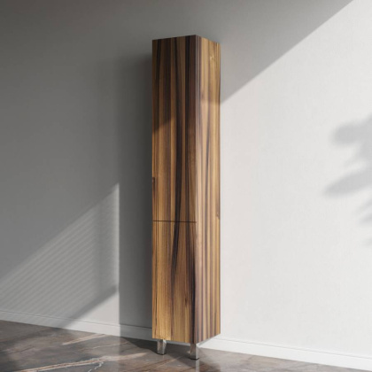 Шкаф-перал, напольный, левый, 30 см, двери, push-to-open, орех M90CSL0306HF