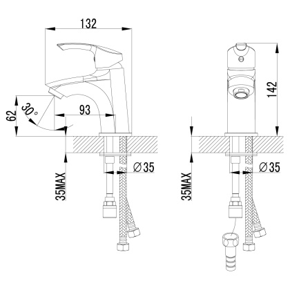 Смеситель Lemark Plus Strike LM1116C для раковины с гигиеническим душем Смеситель Lemark Plus Strike LM1116C для раковины с гигиеническим душем