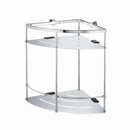 Полка металлическая двойная, 26х34,3х26 см, хром, K-522