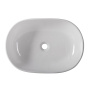 Раковина накладная керамическая, овальная, серая матовая, BB1084-H311, 600x420x140