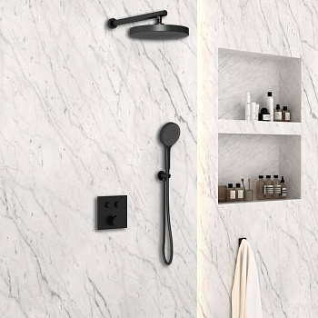 Душевой комплект VSFW-4I212MB встраиваемый, двухрежимный, черный