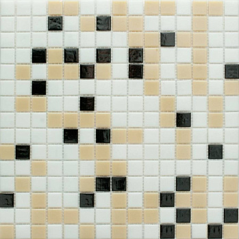 Мозаика MIX17 стекло черно-бело-коричн (бумага) (20*20*4) 327*327 