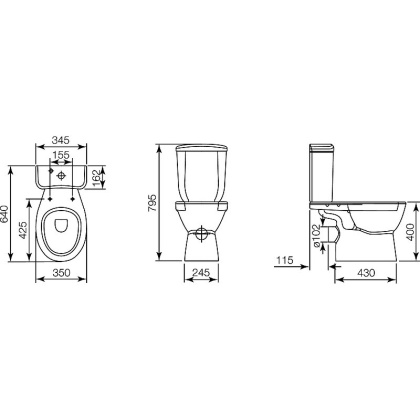 Унитаз E24541RU-0 Jacob Delafon July белый напольный, шт Унитаз E24541RU-0 Jacob Delafon July белый напольный, шт