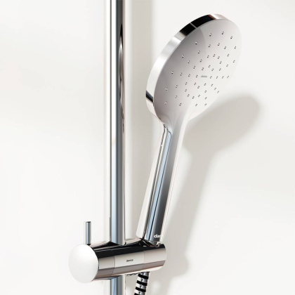 977750000 Jupiter душевая система с душевым ТМС смесителем-полкой, хром