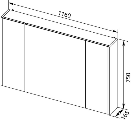 Зеркало-шкаф Aquanet Остин 120 белый
