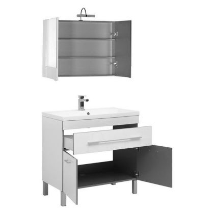 Комплект мебели для ванной Aquanet Верона NEW 90 белый (напольный 1 ящик 2 дверцы)