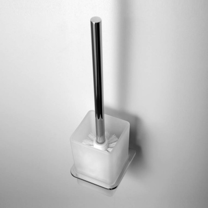 Щетка для унитаза подвесная Leine, 12х38х13 см, хром и белый, K-5027