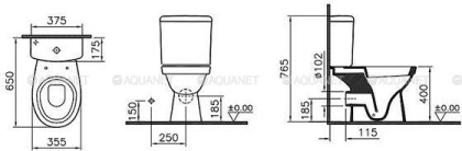 Унитаз-компакт Vitra Normus, сиденье м/лифт