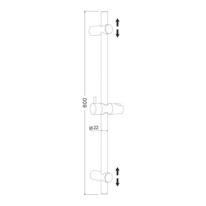 Штанга для душа, KD05 Штанга для душа, KD05