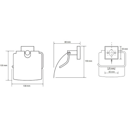 Держатель туалетной бумаги с крышкой