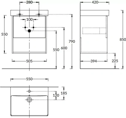 Полка PRO 55 см, белая матовая  Полка PRO 55 см, белая матовая