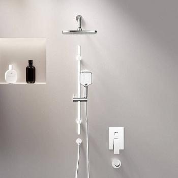 953540000 Gala встраиваемая душевая система с ванно-душевым смесителем, изливом и штангой, хром