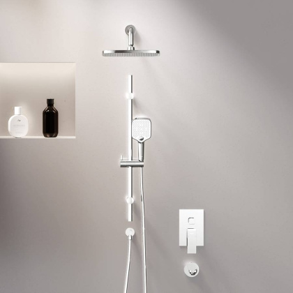 953540000 Gala встраиваемая душевая система с ванно-душевым смесителем, изливом и штангой, хром