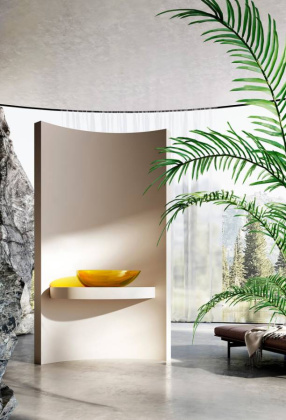 Раковина накладная прозрачная ABBER Kristall AT2811Amber желтая Раковина накладная прозрачная ABBER Kristall AT2811Amber желтая