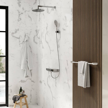 A8599.090.116.010.127.011 Thermo Встраиваемый комплект для душа с верхней душевой насадкой и лейкой