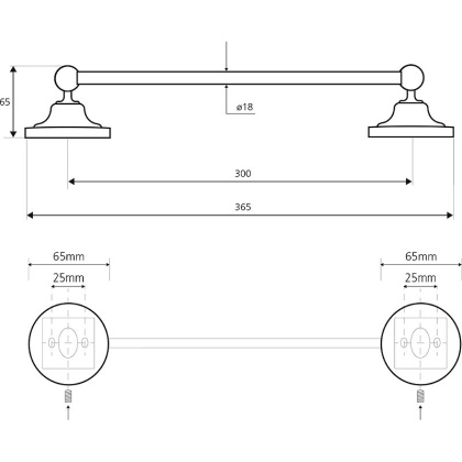 Полотенцедержатель Bemeta Retro Gold and Сhrom 144204018 Золото Хром