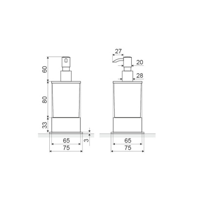 Дозатор жидкого мыла настольный EXCELLENT Riko (хром)