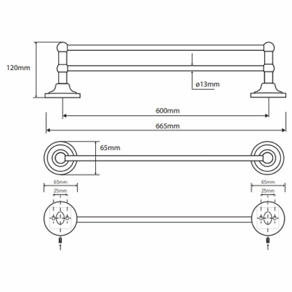 Двойной держатель полотенца 144304052