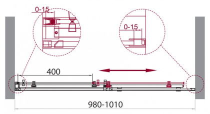 Душевая дверь BelBagno ACQUA-BF-1-150-C-NERO
