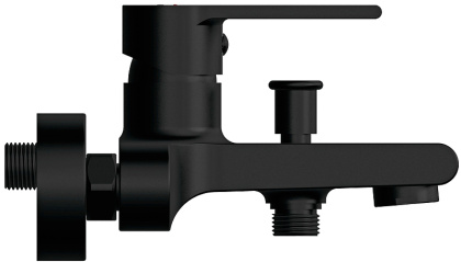 Смеситель для ванны BRASKO BLACK однорычажный черный