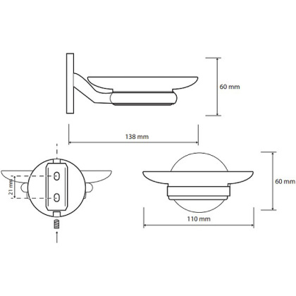 Мыльница Bemeta Alfa 102408023 Хром Мыльница Bemeta Alfa 102408023 Хром