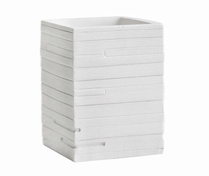 Стакан для зубных щеток Leine, 7,5х9,8х7,5 см, белый, K-3828