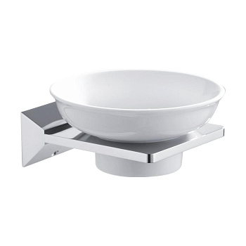 Мыльница керамика, RG1603 Rose, Хром