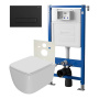 Сет: Система инсталляции Point Элемент для подвесного унитаза PN45120 + Клавиша смыва для инсталляции Point Меркурий, черная матовая, PN44831BM + Унитаз подвесной Point Меркурий безободковый, сиденье дюропласт микролифт, быстросъем, белый PN41831 Сет: Система инсталляции Point Элемент для подвесного унитаза PN45120 + Клавиша смыва для инсталляции Point Меркурий, черная матовая, PN44831BM + Унитаз подвесной Point Меркурий безободковый, сиденье дюропласт микролифт, быстросъем, белый PN41831