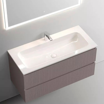 Тумба подвесная SANCOS Snob T 995х445х500, c двумя ящиками оснащенными доводчиками, Doha Soft, арт.SNT100SM