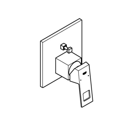 Смеситель однорычажный с переключателем на 2 положения, GROHE Eurocube, хром, (24062000)
